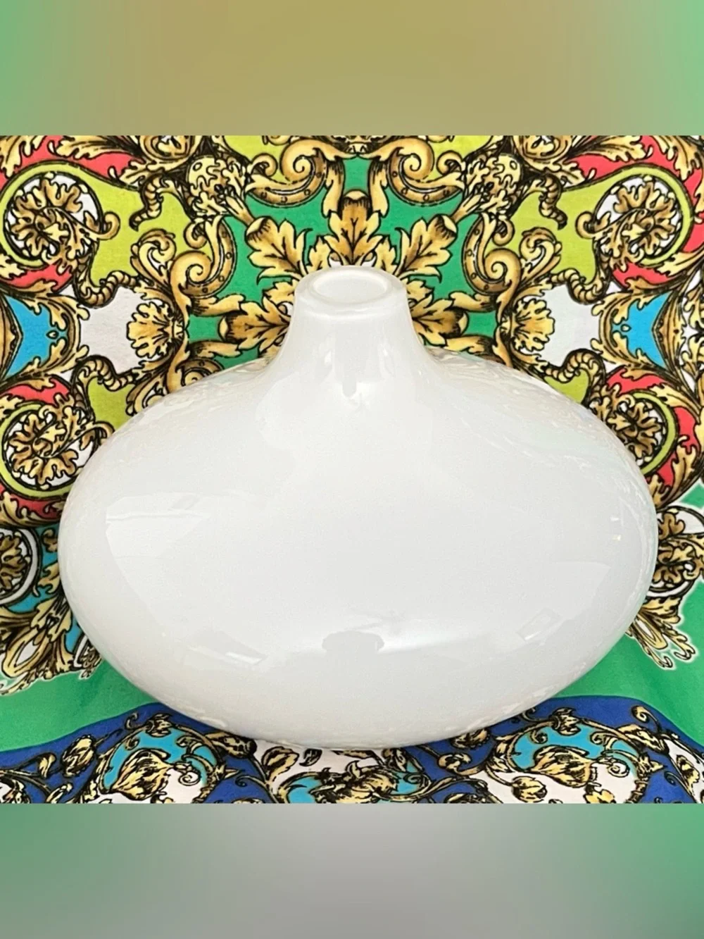 Glossy White Ceramic Bud Vase